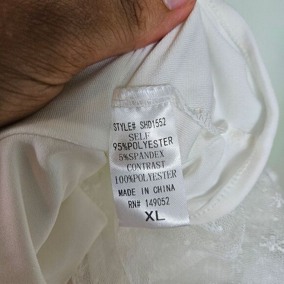 NWT Fashion Nova Charming Illusions Lace Maxi Dress – White XL - Picture 15 of 15
